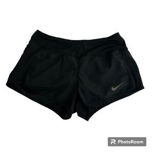 NIKE Black Dri Fit Athletic Shorts Womens Size Small Built in Underwear TieWaist
